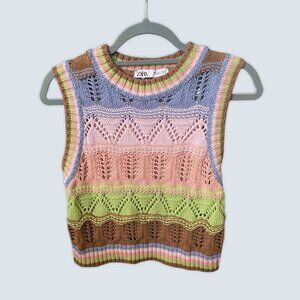 Zara Knitted Style Tank Top Sz S